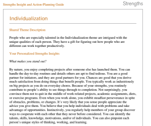 strengths assessment result